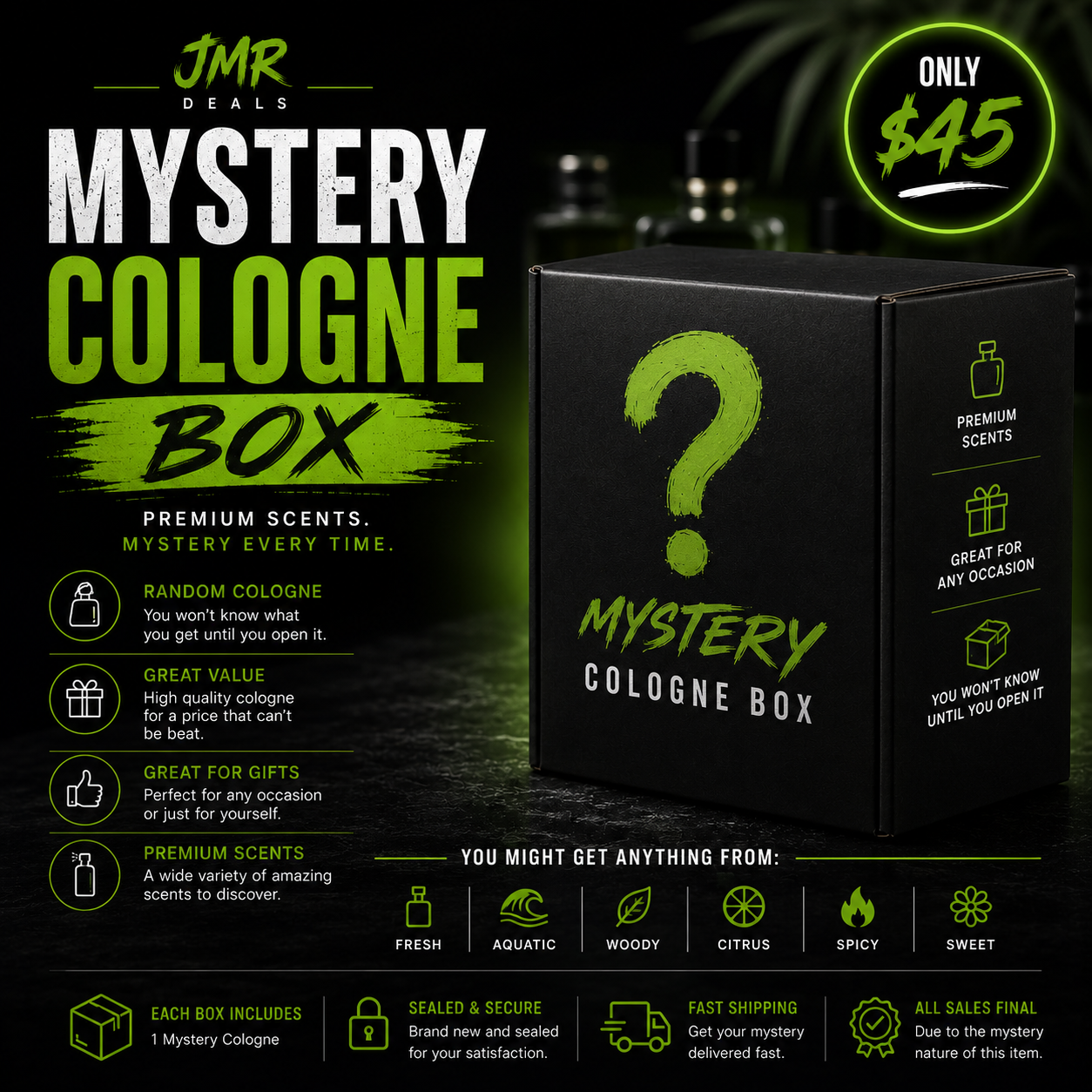 MYSTERY COLOGNE BOX